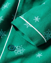 Kid's Flannel Pajama Set | Emerald Wonderland Pajama Sets Petite Plume 