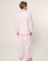 Kid's Twill Pajama Set | Garnet Tattersall Pajama Sets Petite Plume 