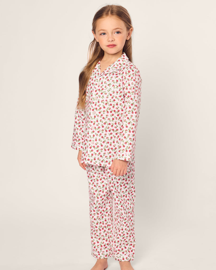 Kid's Twill Pajama in Petite Petals Children's Pajama Pants Petite Plume 