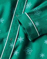 Baby's Flannel Cambridge Romper in Emerald Wonderland Infant Romper Petite Plume 