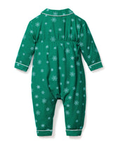 Baby's Flannel Cambridge Romper in Emerald Wonderland Infant Romper Petite Plume 