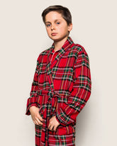 Kid's Brushed Cotton Robe in Imperial Tartan Children's Robe Petite Plume 