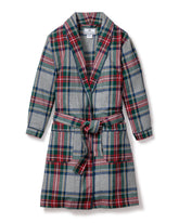 Kid's Brushed Cotton Robe in Westminster Tartan Children's Robe Petite Plume 