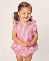 Baby's Twill Ruffled Romper in Love Lines Infant Romper Petite Plume 