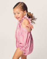 Baby's Twill Ruffled Romper in Love Lines Infant Romper Petite Plume 