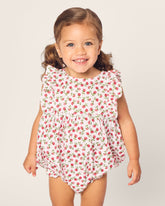 Baby's Twill Ruffled Romper in Petite Petals Infant Romper Petite Plume 