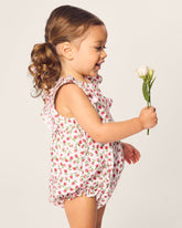 Baby's Twill Ruffled Romper in Petite Petals Infant Romper Petite Plume 