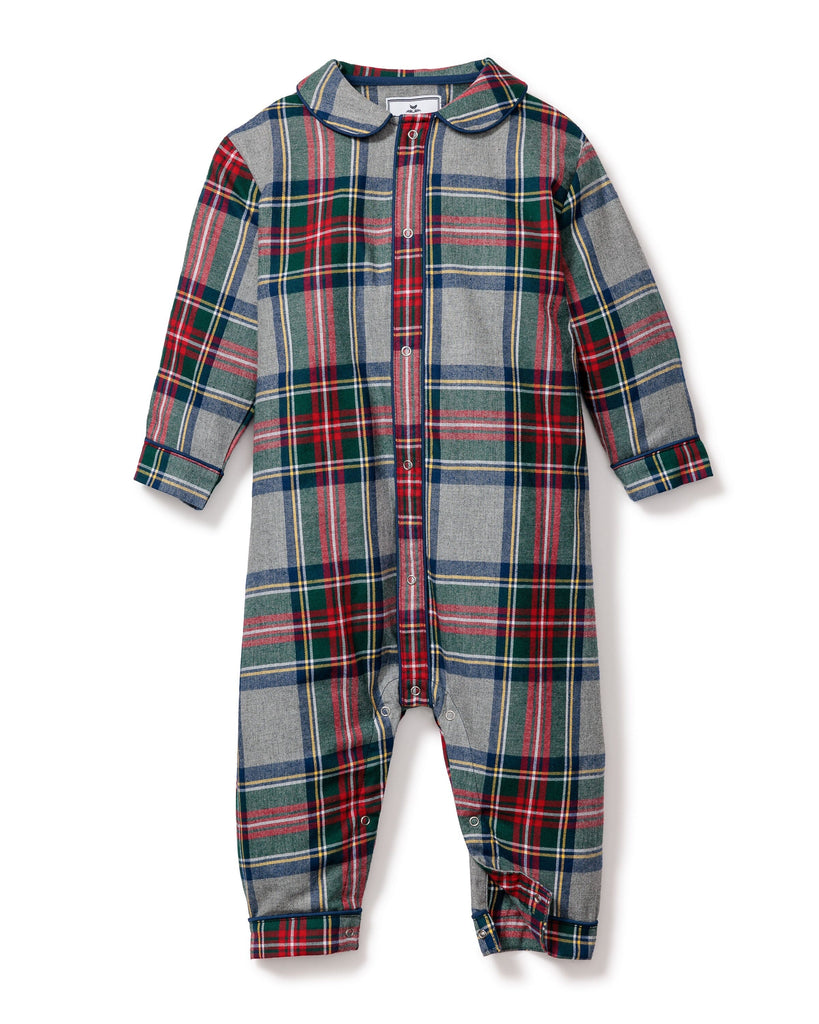 Baby's Brushed Cotton Cambridge Romper in Westminster Tartan Infant Romper Petite Plume 