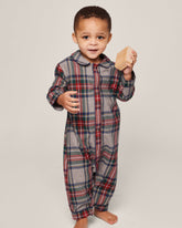 Baby's Brushed Cotton Cambridge Romper in Westminster Tartan Infant Romper Petite Plume 