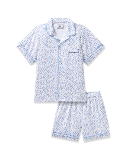 Kid's Twill Short Set in Bluehearts Children's Short Set Petite Plume 