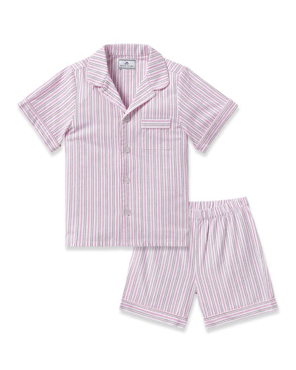 Kid's Twill Short Set in Blush Boulevard Children's Short Set Petite Plume 