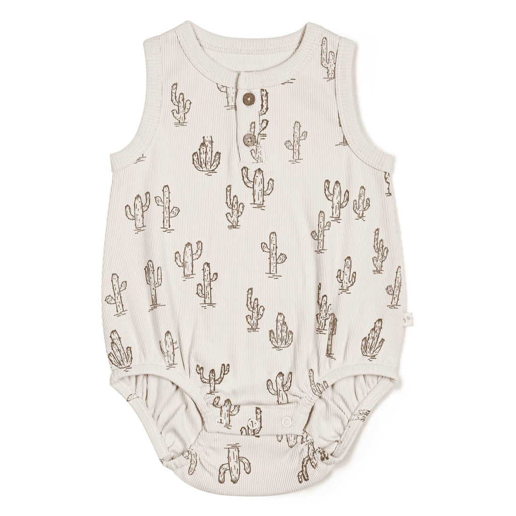 Organic Baby Bubble Onesie | Cactus Onesies Makemake Organics 