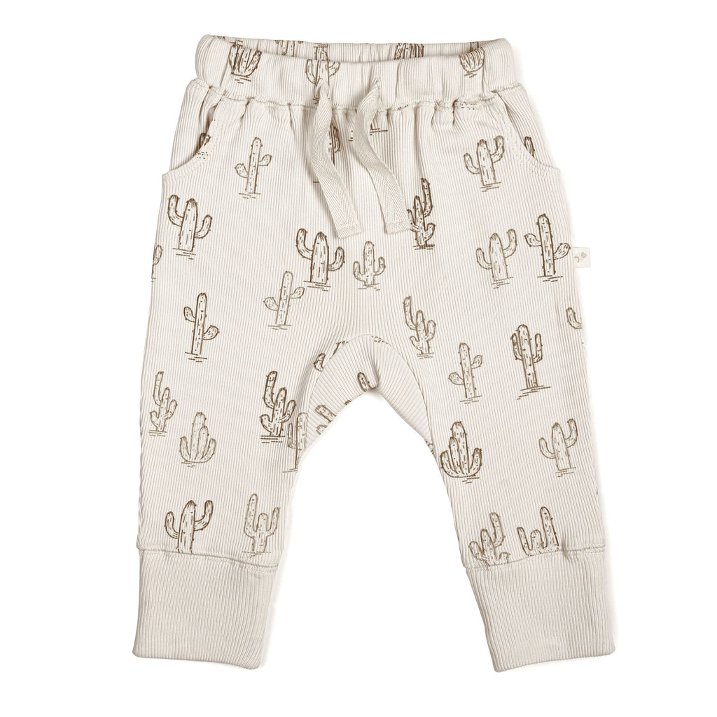 Organic Baby Toddler Harem Pants - Cactus Harem Pants Makemake Organics 