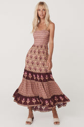 Château Quilted Strappy Maxi Dress | Grape Dresses Spell 