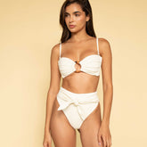 Cream Rib Tori Bandeau Bikini Top Bikini Top Montce 