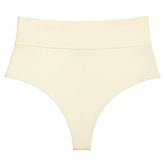 Cream Rib Added Coverage High Rise Bikini Bottom Bikini Bottom Montce 