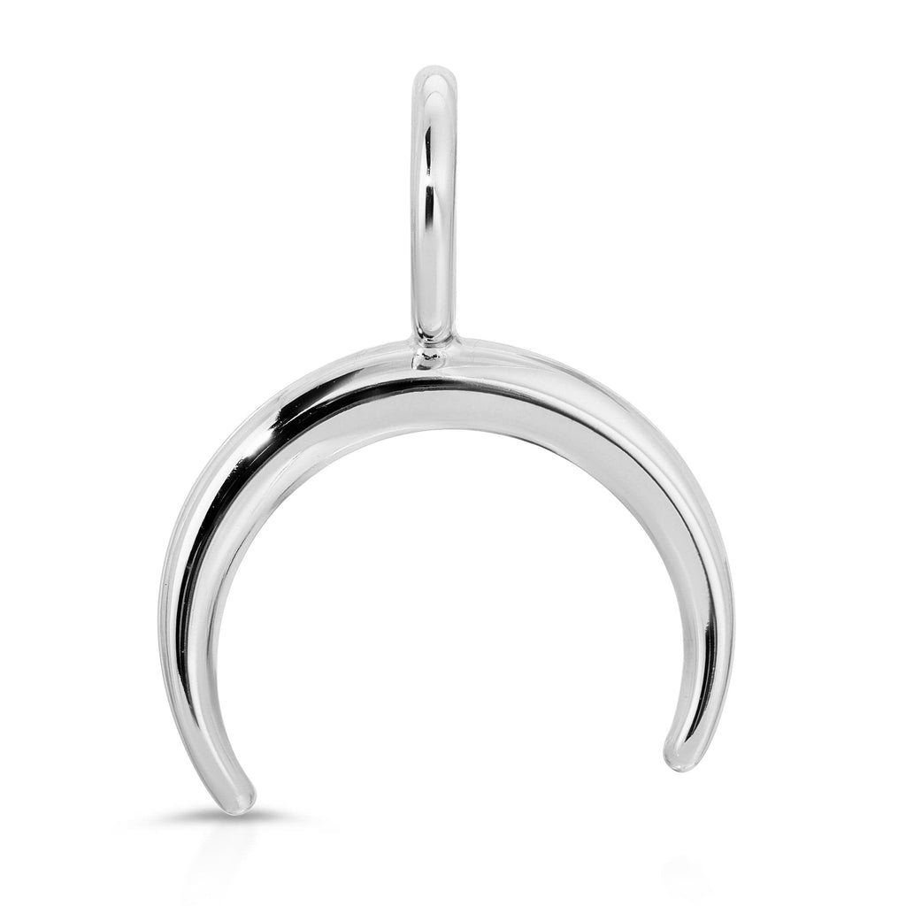 Crescent Moon Pendant Pendants eklexic SILVER 