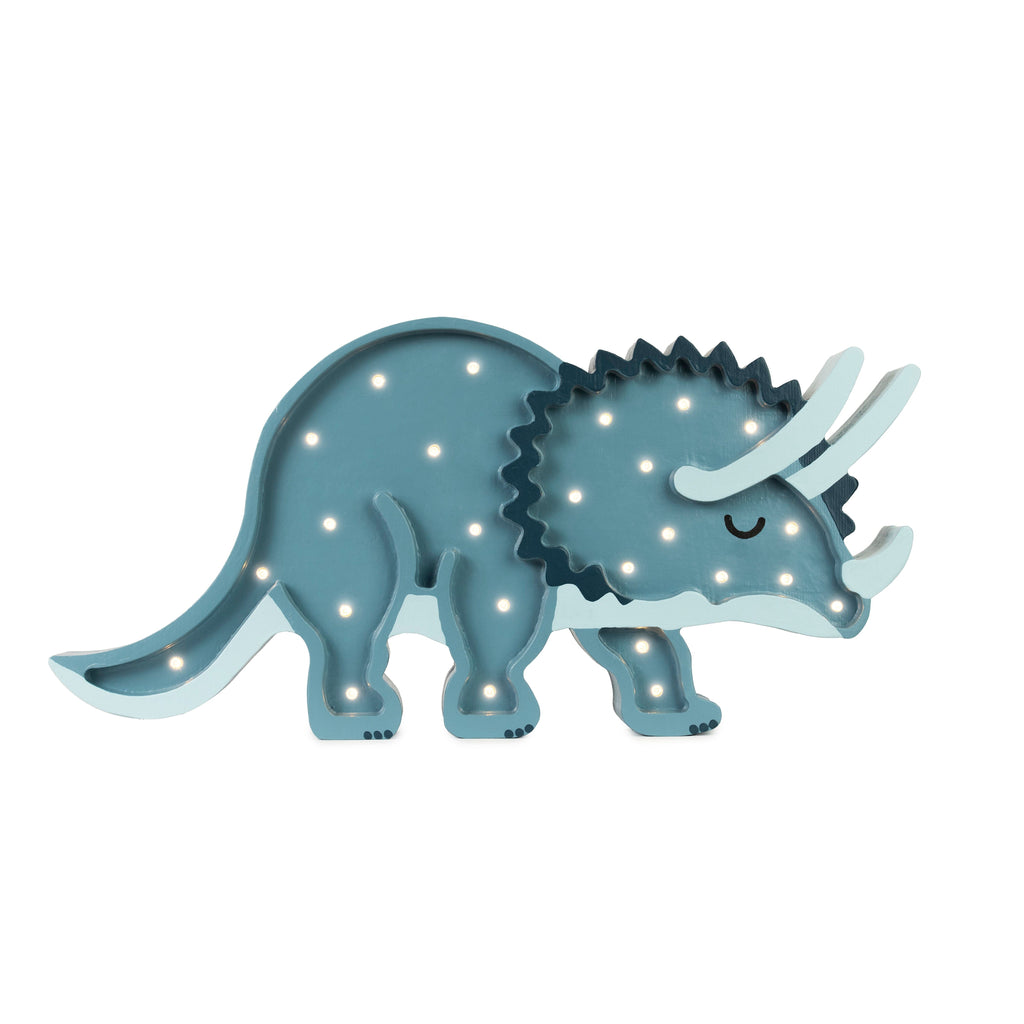 Little Lights Triceratops Dinosaur Lamp Night Lights Little Lights Jurassic Navy 