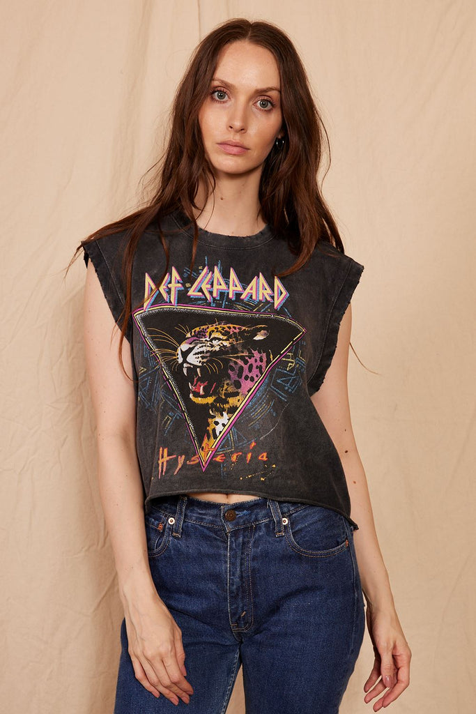 Def Leppard Hysteria Tank T-Shirt People of Leisure Vintage Black XS 