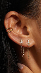 Double Ear Cuff Earrings eklexic 