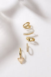 Double Ear Cuff Earrings eklexic 