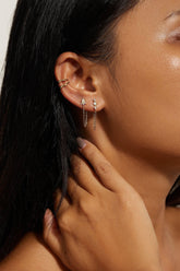 Double Ear Cuff Earrings eklexic 