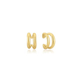 Double Ear Cuff Earrings eklexic 14K Gold Vermeil 