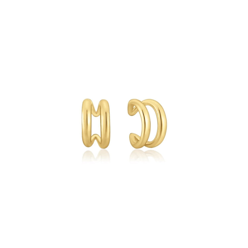 Double Ear Cuff Earrings eklexic 14K Gold Vermeil 