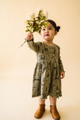 Organic Twirl Dress - Forest Folk Twirl Dress Makemake Organics 