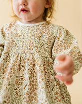 Organic Smocked Dress | Gardenia Dresses Makemake Organics 