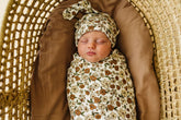 Organic Swaddle Blanket & Hat - Daffodil Blanket Set Makemake Organics 