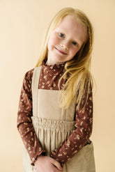 Organic Corduroy Pinafore Dress - Oat Pinafore Dress Set Makemake Organics 