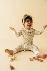 Organic Ruffle Onesie & Pants Set | Gardenia Sets Makemake Organics 