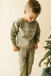 Organic Fleece Sweatshirt - Fa La La Sweatshirt Makemake Organics 