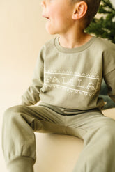 Organic Fleece Sweatshirt - Fa La La Sweatshirt Makemake Organics 