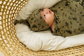 Organic Swaddle Blanket & Hat - Forest Folk Blanket Set Makemake Organics 