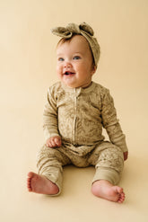 Organic 2-Way Zip Romper | Vintage Bloom Onesies Makemake Organics 