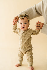 Organic 2-Way Zip Romper | Vintage Bloom Onesies Makemake Organics 