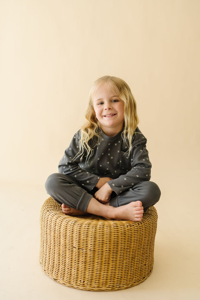 Organic Long Sleeve Tee & Pant Set -Tribe Tee & Pants Set Makemake Organics 