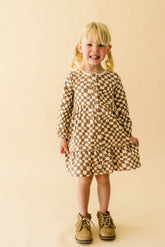 Organic Tiered Dress - Groovy Tiered Dress Makemake Organics 