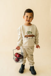 Organic Fleece Sweatshirt - Tis The Season Sweatshirt Makemake Organics 