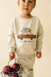 Organic Fleece Sweatshirt - Tis The Season Sweatshirt Makemake Organics 