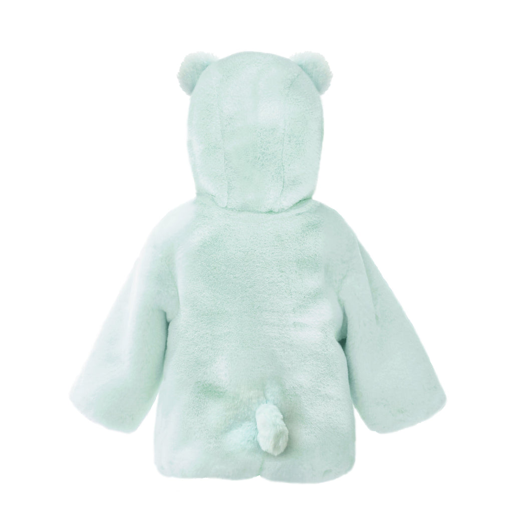 Bear Faux Fur Hooded Baby Coat - 12-18M Clothes MON AMI 