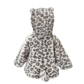 Leopard Faux Fur Hooded Baby Coat - 6-12M Clothes MON AMI 