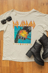 Def Leppard Boyfriend Tee White Band Tees People of Leisure 