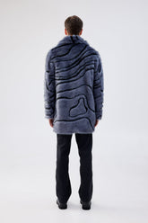 Delta Coat | Navy Wave Outerwear Unreal Fur 