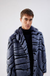 Delta Coat | Navy Wave Outerwear Unreal Fur 