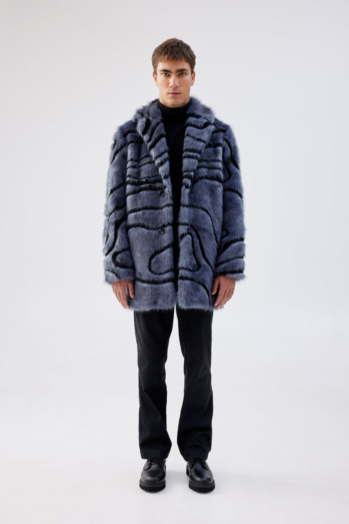 Delta Coat | Navy Wave Outerwear Unreal Fur 