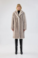 Elixir Coat | Grey Natural Outerwear Unreal Fur 