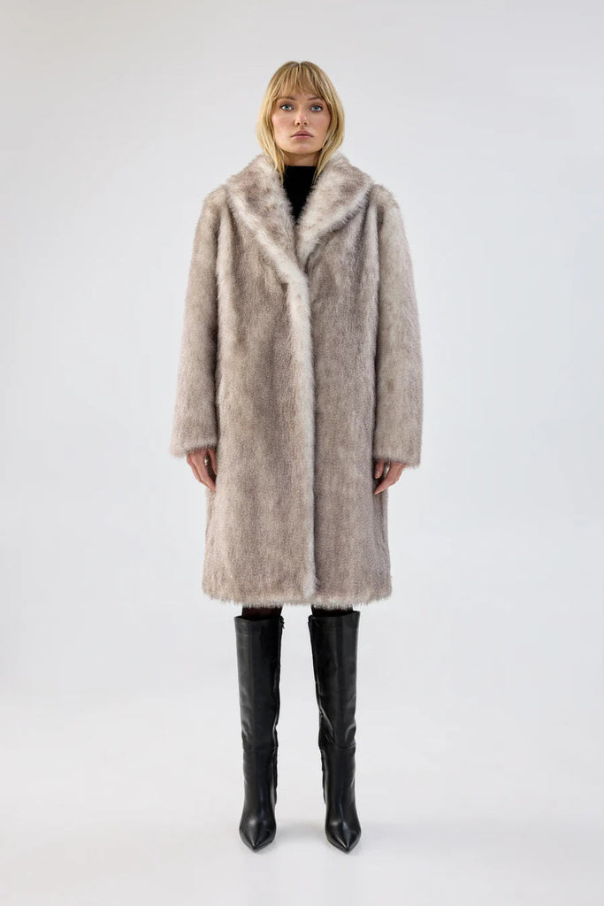 Elixir Coat | Grey Natural Outerwear Unreal Fur 